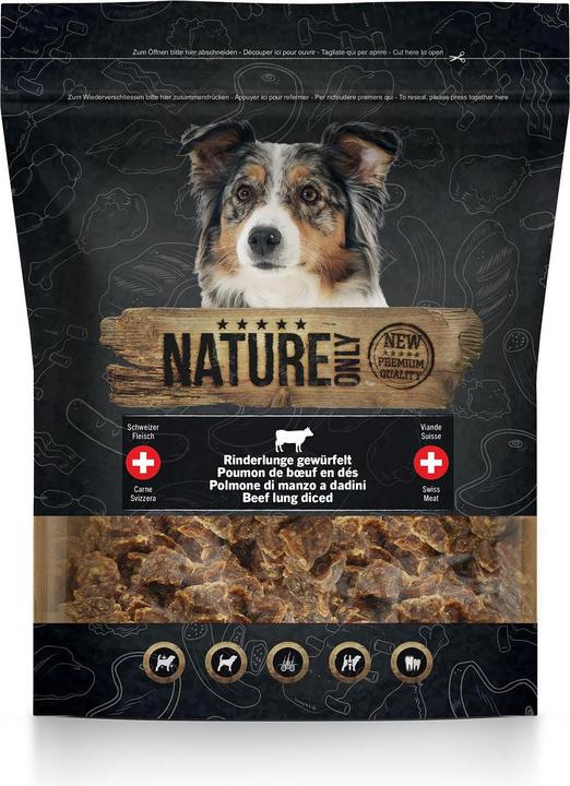 Actual product image Nature Only Beef lung diced (Adult, 4 pcs., 260 g)