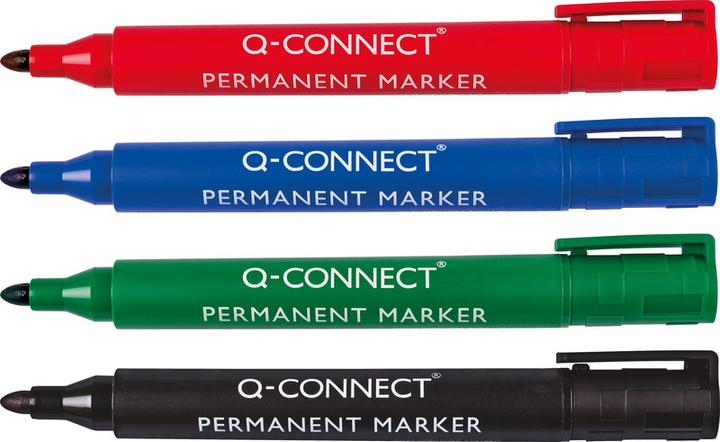 Produktbild Q-Connect Permanent Marker mit Rundspitze (Black, 2 mm, 1 x)