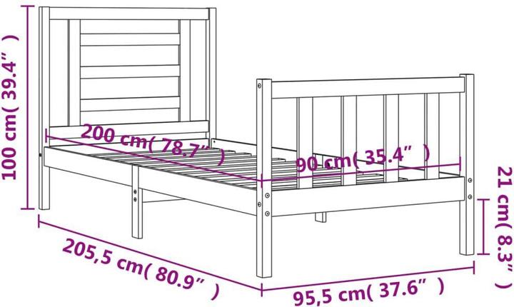 Actual product image VidaXL Maddalena (90 x 200 cm)