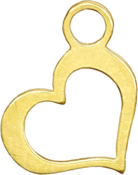 Actual product image Star Piercing Anhänger vergoldet Herz (without brass, Surgical steel 316L)