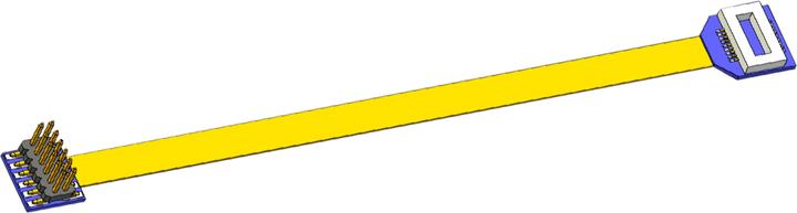 Actual product image ESU 18-pin Next-18 female to PluX12, Flex, 88mm