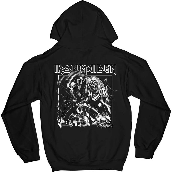 Actual product image Iron Maiden Unisex Adult Number Of The Beast Back Print Hoodie (XXL)