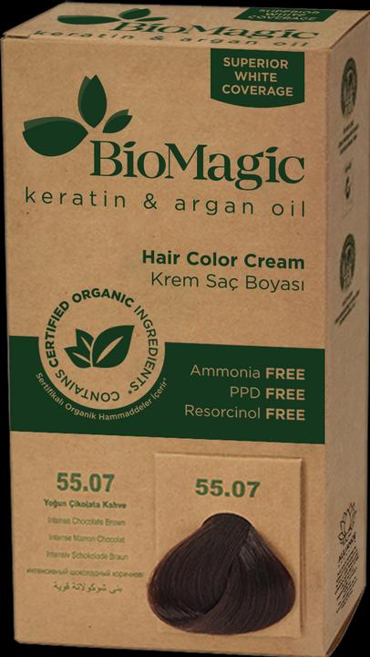 Actual product image Biomagic Hair Dye Darker Chocolate Brown (55,07) 250 g - (dark chocolate brown)