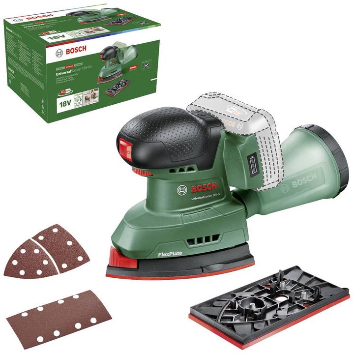 Productafbeelding Bosch Home & Garden UniversalSander 18V-10 Accu multischuurmachine - Incl. rechthoekige schuurvoet en 2 schuurbladen - Z (Delta schuurmachines)