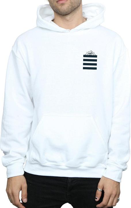 Actual product image Looney Tunes Mens Taz Stripes Faux Pocket Hoodie (S)