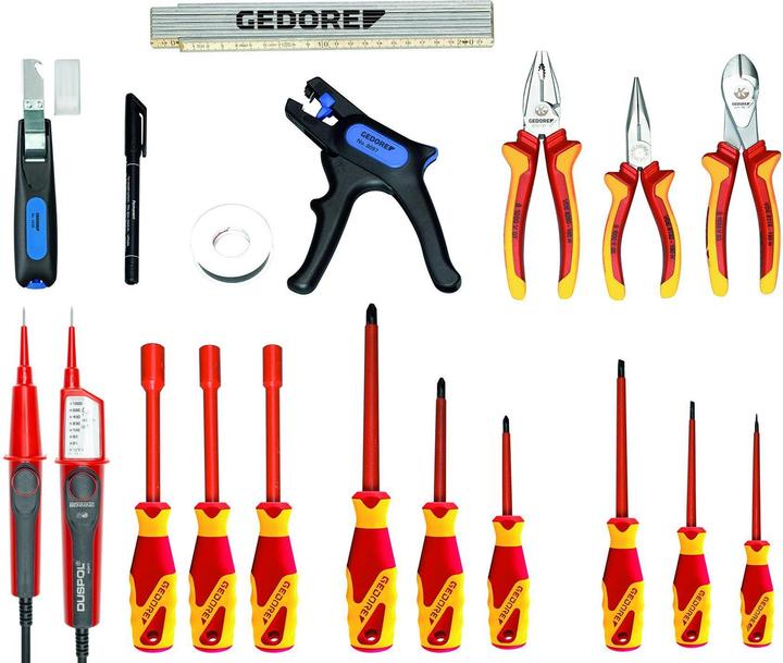 Produktbild Gedore 1091 Elektro-Werkzeugkoffer 18-teilig