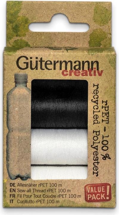 Immagine prodotto Gütermann Nähgarn-Set Allesnäher rPET S&W 4 Stück, Mehrfarbig (100 m)
