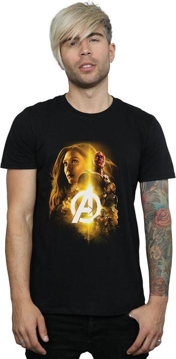 Actual product image Mens Avengers Infinity War Vision Witch Team Up T-Shirt (L)