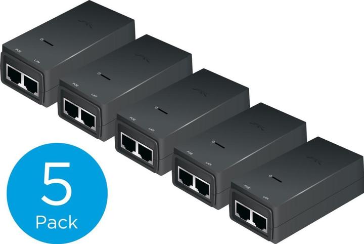 Actual product image Ubiquiti Passive PoE GE Injector: 24V, 12W (Passive 24V PoE-in, 12 W)