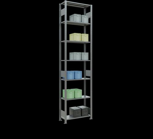 Actual product image Schulte Lagertechnik MULTIplus150 basic racking system with length ledgers
