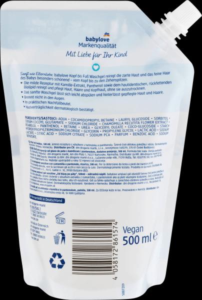 Image du produit dm babylove Recharge de gel lavant de la tête aux pieds