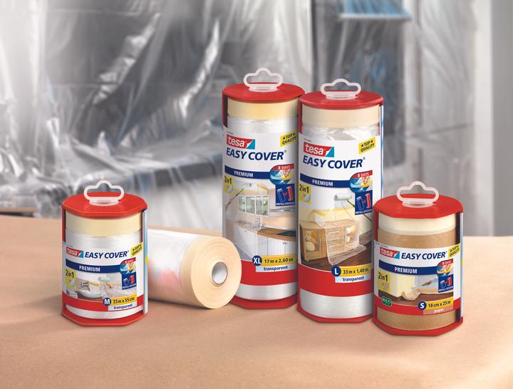 Image du produit tesa Film de masquage EASY COVER Premium pour les travaux de peinture, dérouleur inclus (550 mm)
