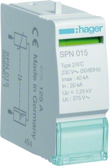 Actual product image Hager SPN015 - 230 V accessories network (Overvoltage protection adapter)