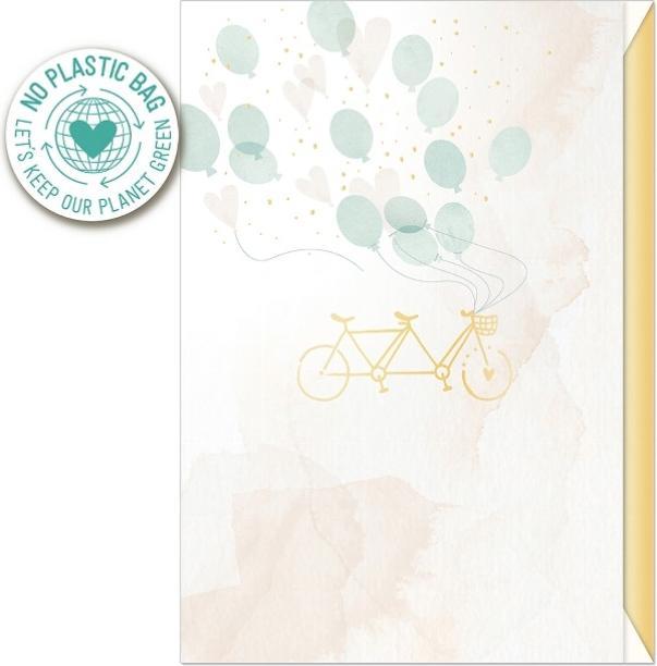 Produktbild Artebene Grusskarte Hochzeit Tandem-Fahrrad von