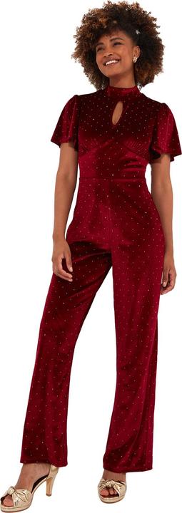 Actual product image Joe Browns PETITE Sparkle Velour Wide Leg Jumpsuit (40)