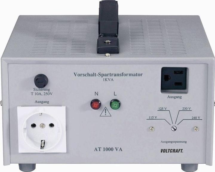 Produktbild Voltcraft AT-1500 NV Vorschalt-Transformator Spannungswandler 115/125/230/240 V/AC