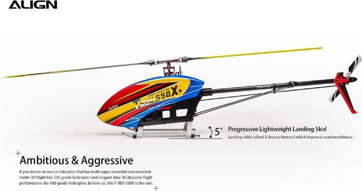 Produktbild Align T-Rex 650X Dominator Flybarless Elektro Hubschrauber 12S Combo