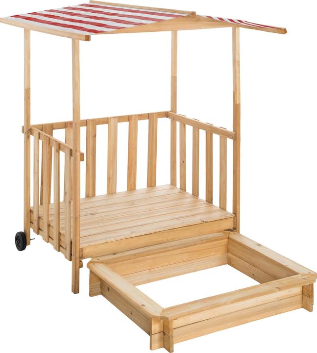 Immagine prodotto tectake Sabbionaia con veranda e tetto 106 x 105 x 137 cm