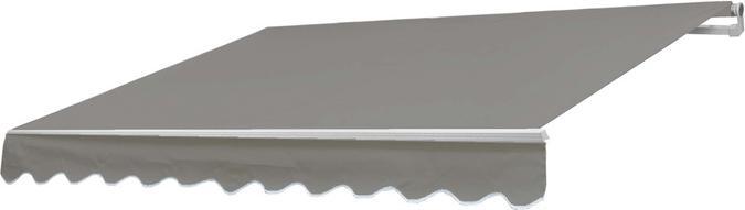 Produktbild Swisshandel24 Alu-Markise, Gelenkarmmarkise Sonnenschutz 3x2,5m Polyester, grau-braun (3 m)