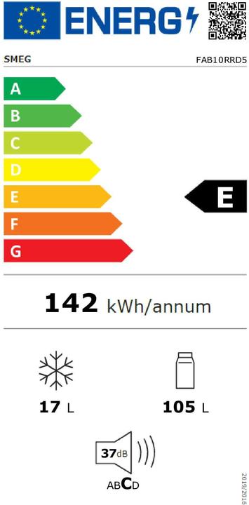 Energy Label Smeg FAB10RRD5 (122 l)