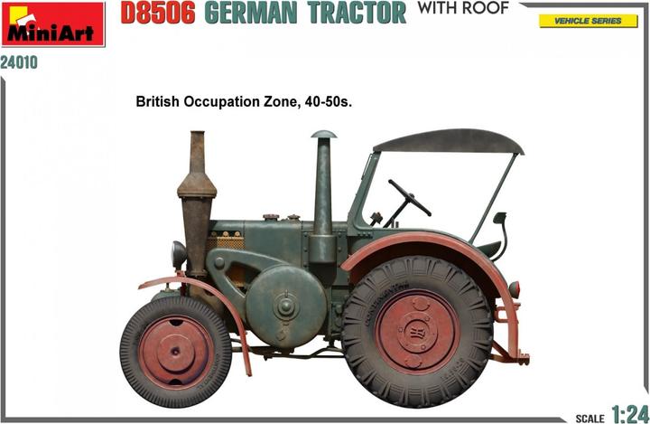 Produktbild 1:24 Dt. Traktor D8506 m. Kabinendach