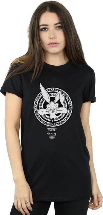 Actual product image Looney Tunes Womens/Ladies Wile E Coyote Super Genius Cotton Boyfriend T-Shirt (S)