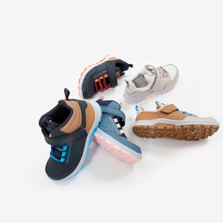 Immagine prodotto Quechua Scarpe da trekking per bambini taglia 28-34 metà alta con chiusura a velcro - NH500 blu (32)
