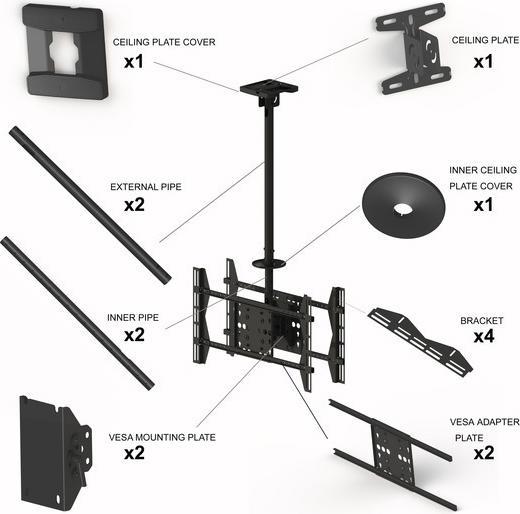 Produktbild Multibrackets Ceilingmount LBB (Wand, 84", 125 kg)