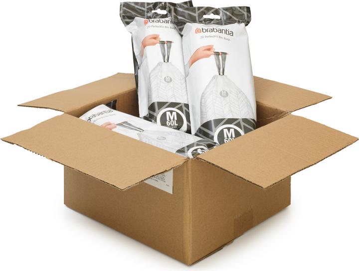 Produktbild Brabantia PerfectFit Vuilniszakken - 60 l - Code M - 6 rollen x 20 stuks (120 x, 60 l)