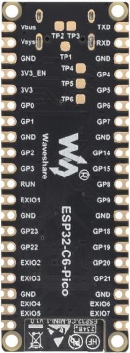 Produktbild WaveShare ESP32-C6 Pico Mini Entwicklungsboard
