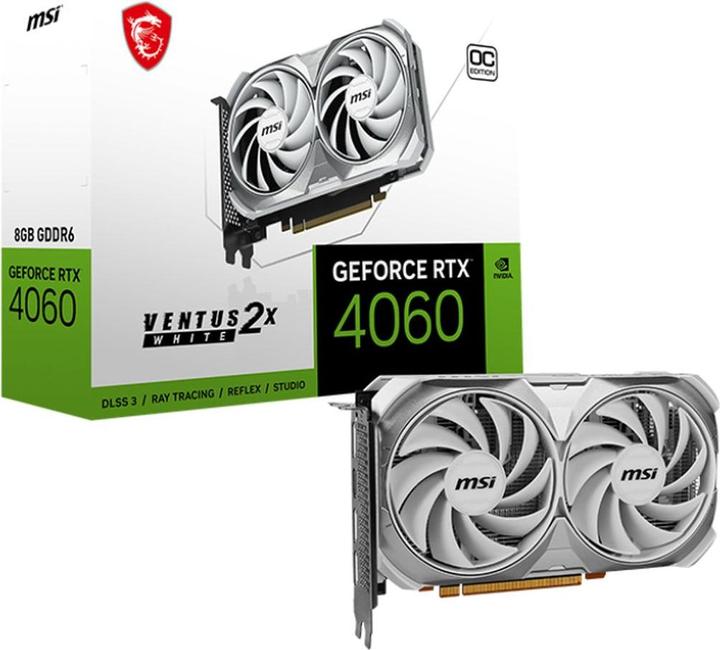 Produktbild MSI GeForce RTX 4060 VENTUS 2X WHITE OC (8 GB)
