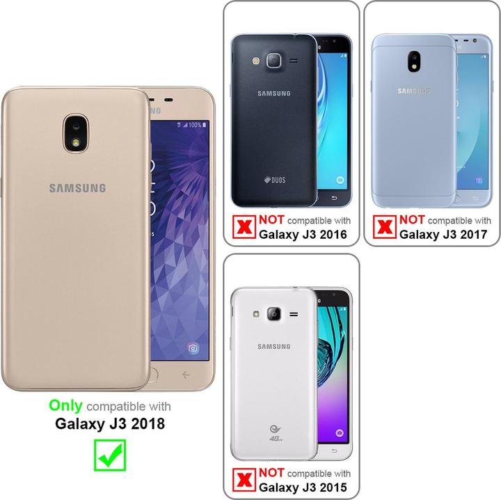 Actual product image Cadorabo Flower Book Cover (Samsung Galaxy J3 (2018))