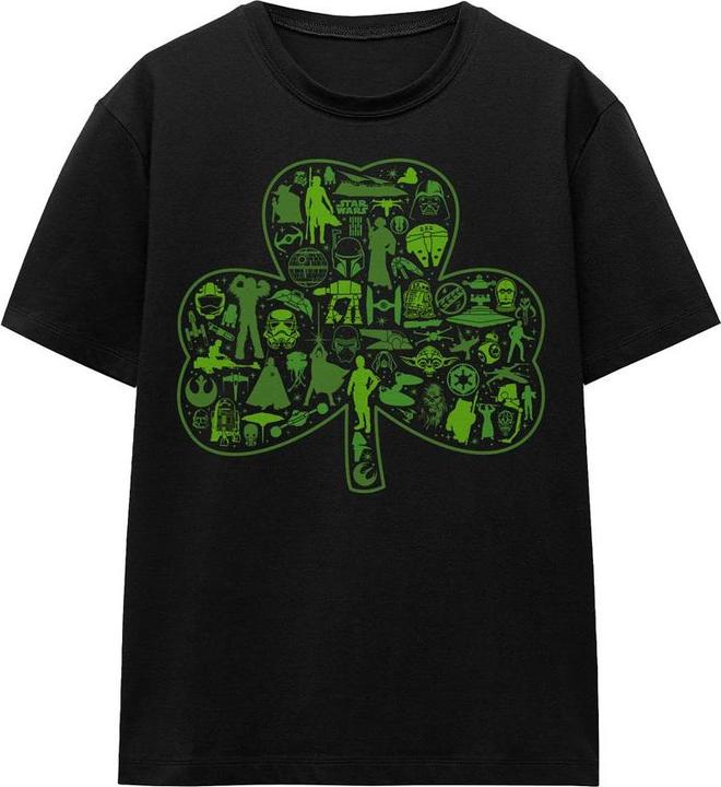 Actual product image Star Wars Unisex Adult Clover Icons St Patricks Day T-Shirt (S)