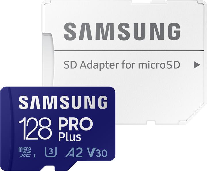 Image du produit Samsung Lecteur de carte SD MicroSD SDXC PRO Plus (128 Go, microSDXC, U3, UHS-I)
