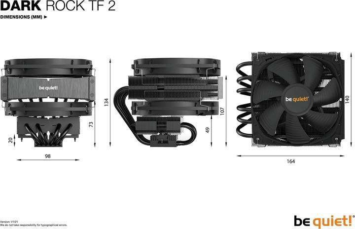 Image du produit be quiet! Dark Rock TF 2 (134 mm)