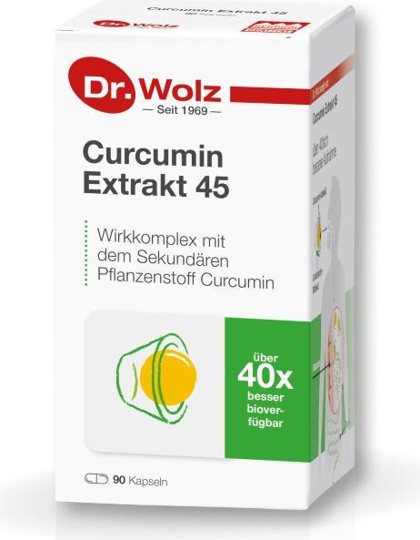 Immagine prodotto Dr. Wolz Curcumin Extrakt 45 Kapsel (90 Pezzo/i, Pillole, 162 g)