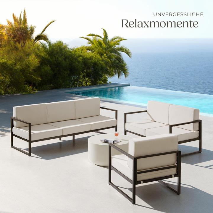Immagine prodotto tectake Set lounge da giardino Comosa per 6 persone, imbottitura XXL