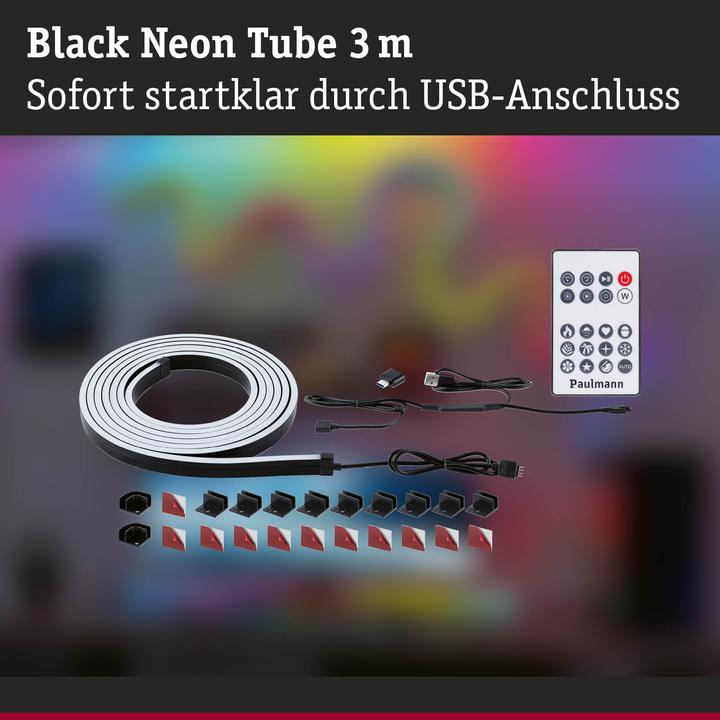 Actual product image Paulmann EntertainLED Hose Black Neon (RGB, 300 cm, Indoor)