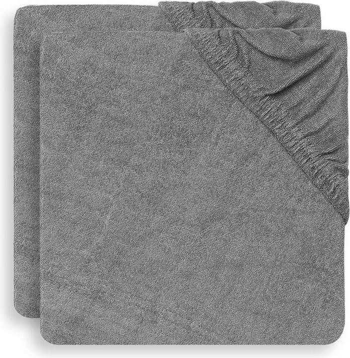 Jollein Taie d'oreiller pour langer Lot de 2 Terry Storm Grey 50 x 70 cm (50 x 70 cm)
