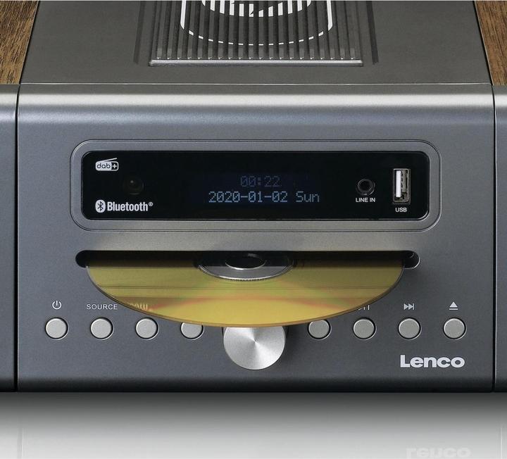 Productafbeelding Lenco MC-175SI Micro-set met DAB, FM, CD, 2 USB, BT, QI (Bluetooth, 2x 20 W)