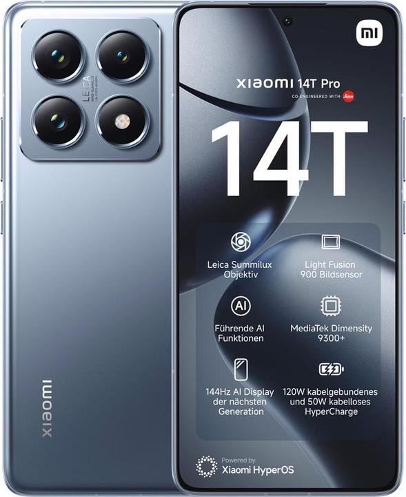 Produktbild Xiaomi 14T Pro 12/1TB 5G blue EU (1000 GB, Titan Blue, Dual SIM, 5G)