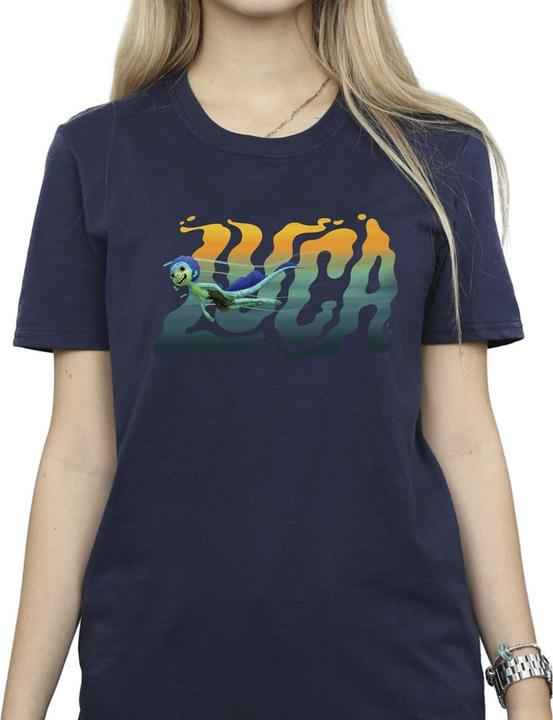 Actual product image Disney Womens/Ladies Luca Swim Cotton Boyfriend T-Shirt (XL)
