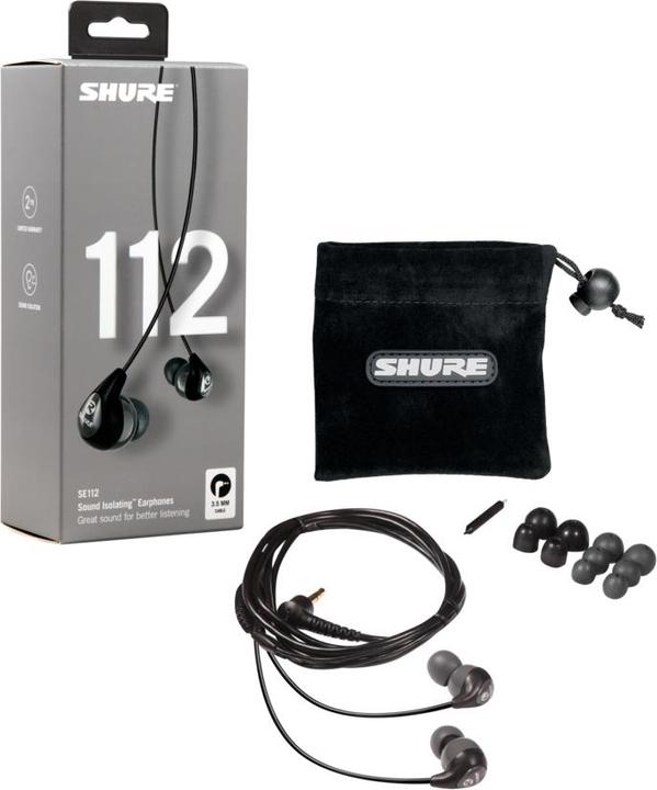 Immagine prodotto Shure Cuffie In-Ear SE112-GR-EFS Grigio Nero (NC, Cablato)