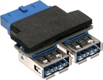 Actual product image InLine Adapter internal USB 3.0 to external USB 3.0 - board (USB 3.0, 5 cm)