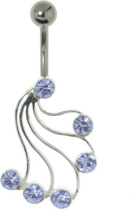 Produktbild Bijouteria Bauchpiercing (Chirurgenstahl 316L, Kristall, Silber 925)
