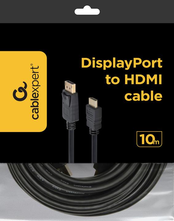 Actual product image Gembird ! DisplayPort to HDMI Cable 10m black (10 m, HDMI)