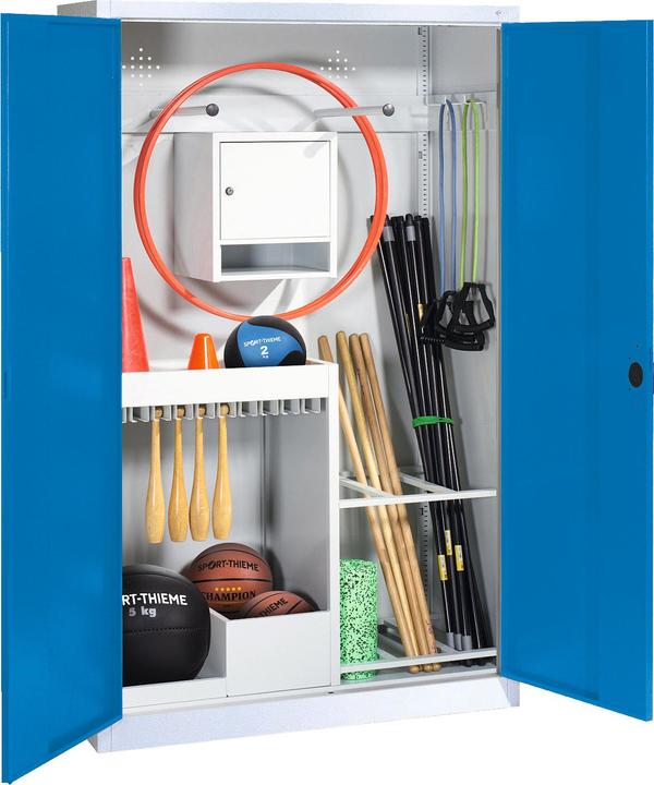 Produktbild C+P Sportgeräteschrank (HxBxT 195x120x50 cm, mit Vollblech-Flügeltüren, Typ 1)