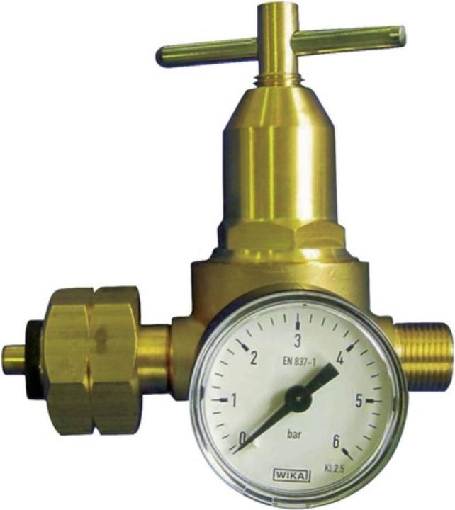 Actual product image Kayser Small propane pressure regulator with pressure gauge 0.5 - 6 bar 18 kg/h W 21.8 x 1/4″ LH