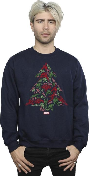 Actual product image Mens Avengers Christmas Tree Sweatshirt (M)