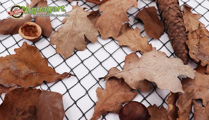 Actual product image Aquagart Teichnetz 36m x 16m schwarz Fischteichnetz Laubnetz Netz Vogelschutznetz robust
